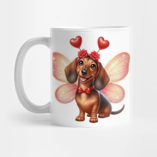 Valentine Fairy Dachshund Dog Mug